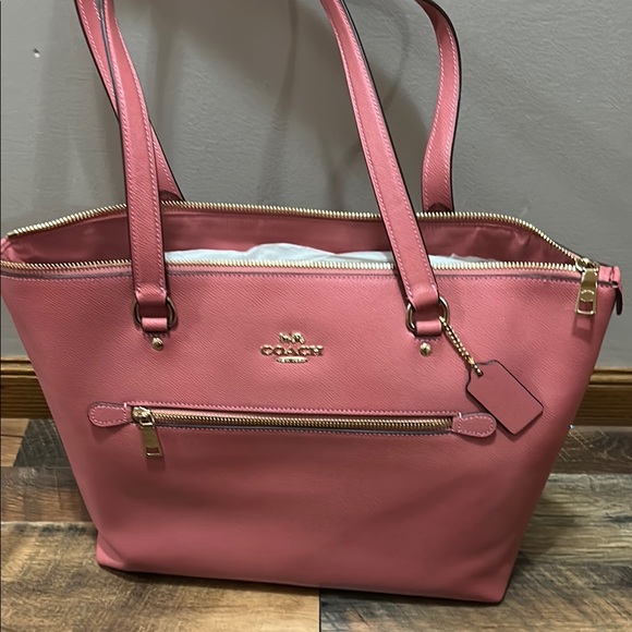 Coach Handbags - Coach Pink Saffiano Leather Tote